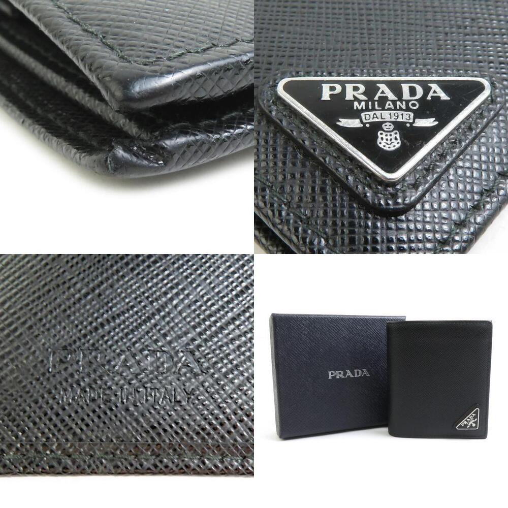 Prada Bi fold Wallet Leather Black - Picture 5 of 5